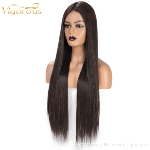 Vigorous Vendors for black women wholesale prices long cosplay wigs synthetic hair with frontal lace
